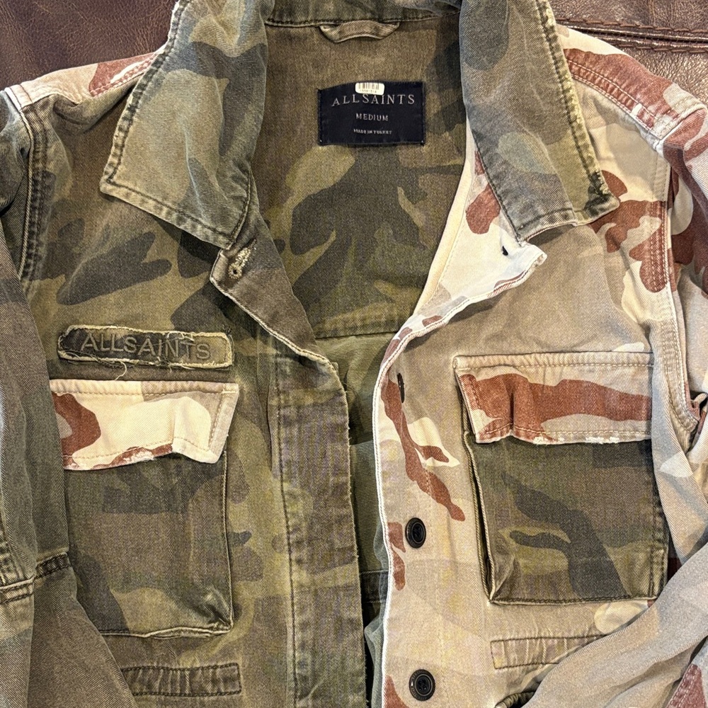 All Saints Camouflage Utility Jacket